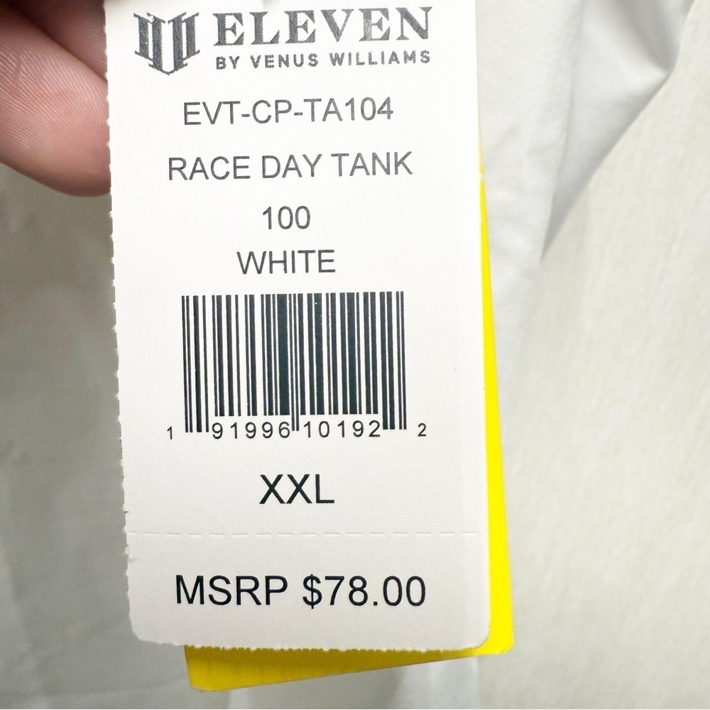 NWT Eleven by Venus Williams White Raceday‎ Tank, Size XXL - Picture 5 of 10